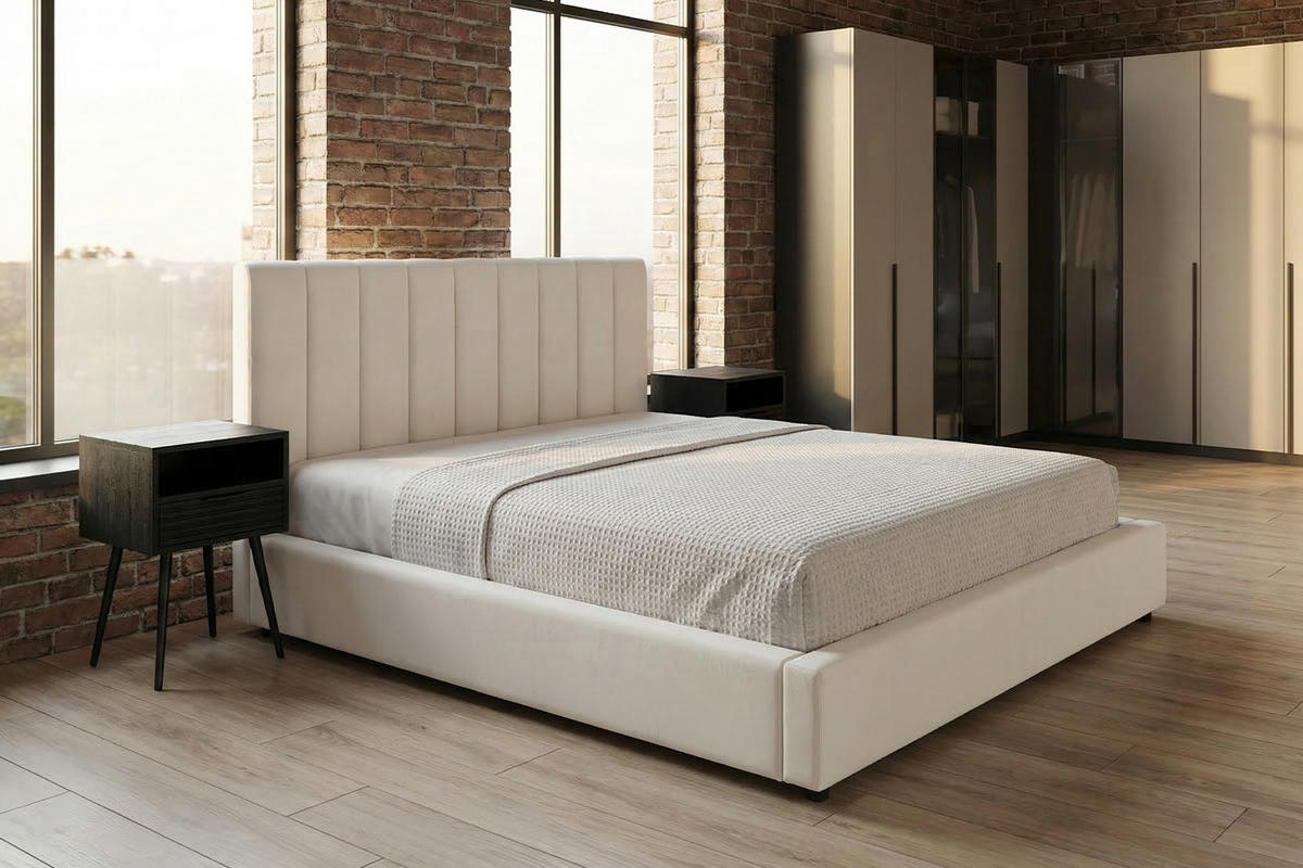 POLSTERBETT CATTURA Cremeweiß Velvet - Creme/Weiß, Textil (160/200cm) - KAWOLA