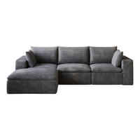 SOFA Modulární cloud pohovka z manšestru tmavě šedá 260 cm - tmavě šedá, textil (260/160cm) - Urban Meuble