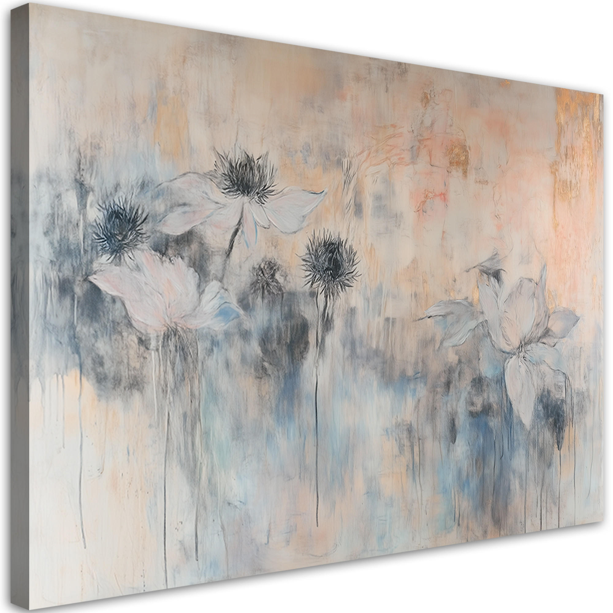 WANDBILD blumen pflanzen - Beige, Textil (60/40cm) - Feeby