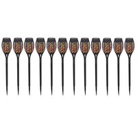 LED AUSSENLEUCHTE Feuereffekt Schwarz 12er Set - Schwarz, Kunststoff (7.5/7.5/51cm) - Globo Lighting