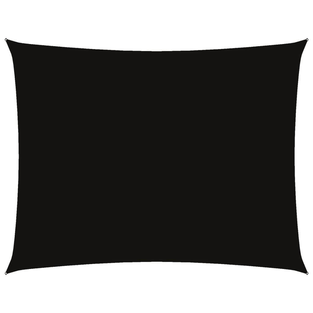 SONNENSEGEL Oxford-Gewebe Rechteckig 5x6 m Schwarz - Schwarz, Textil (600/500cm) - furnicato