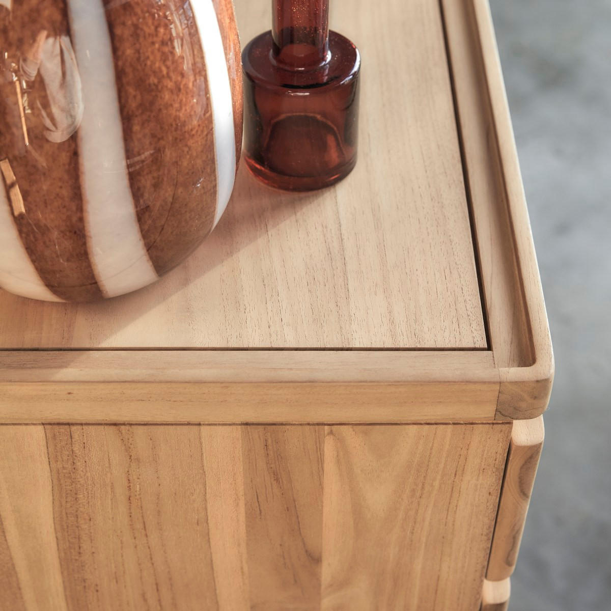 KOMMODE Nino Natur aus Teak - Naturfarben, Holz (50/120/40cm) - Tikamoon