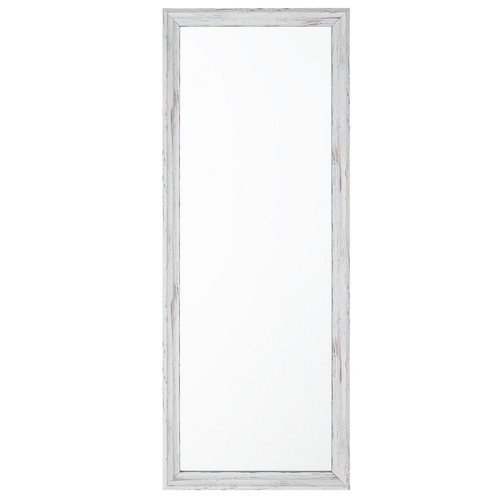 OGLINDĂ DE PERETE albă/aspect de lemn dreptunghiulară 50/130 cm Benon