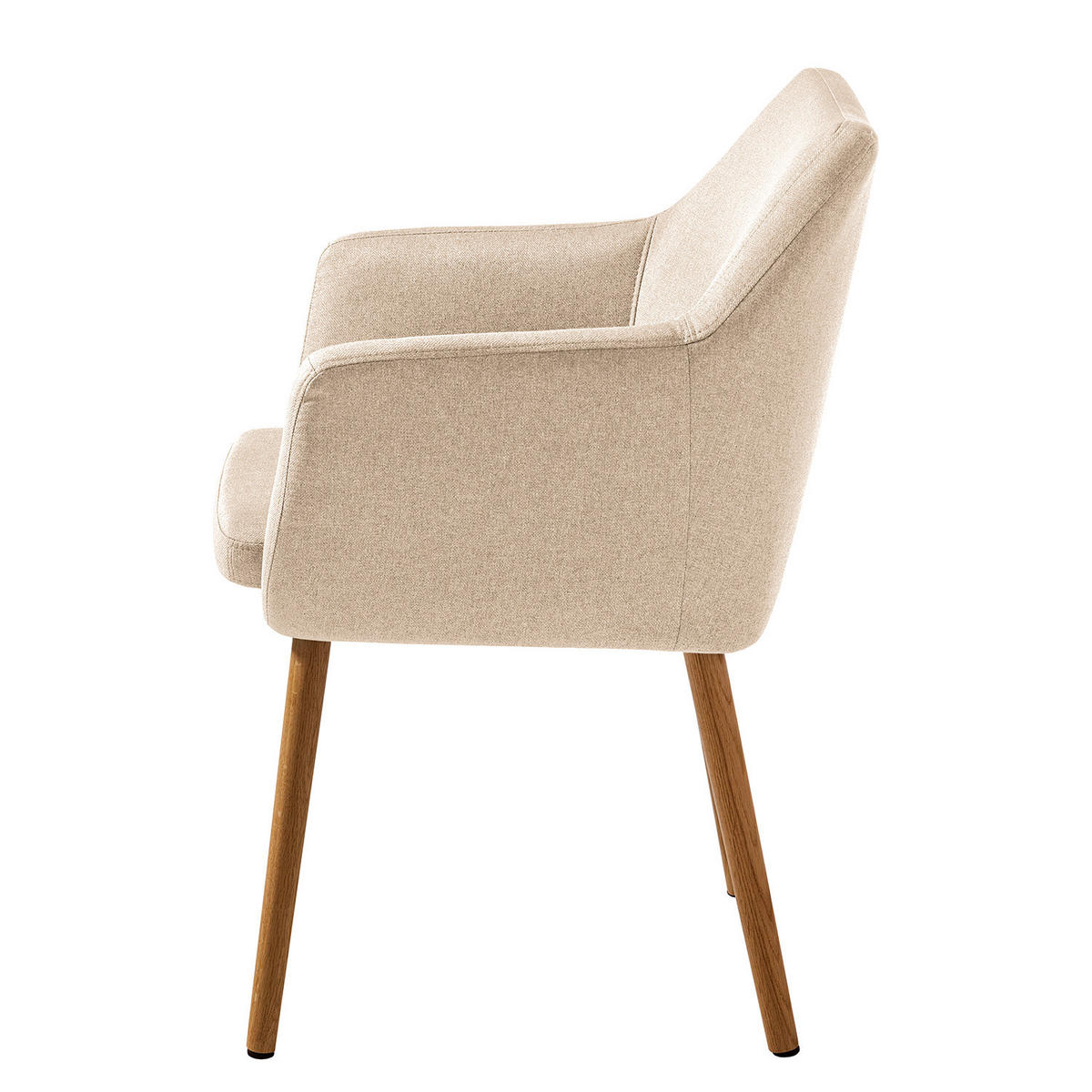 ARMLEHNENSTUHL - XXL - Beige, Holz/Textil (62/84/62cm) - home24