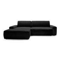 ECKSOFA Bamby Schwarz 264 cm - Schwarz, Textil (264/82/162cm) - Pillovely