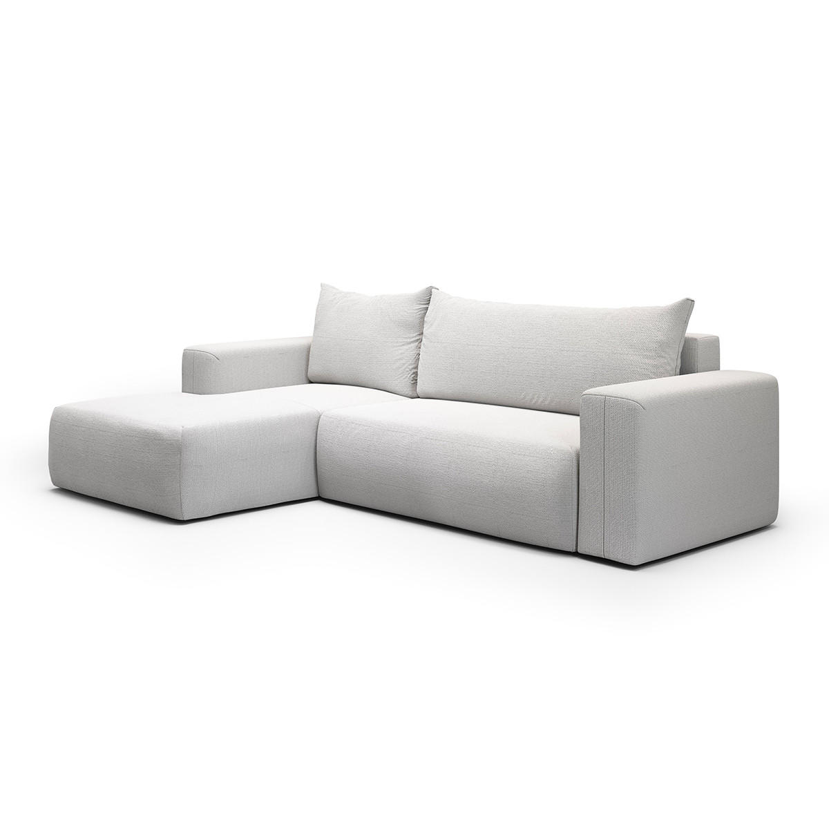 ECKSOFA Bliss 3 Sitzplätze Hellgrau - Grau, Holz (268/163cm) - Petits-meubles