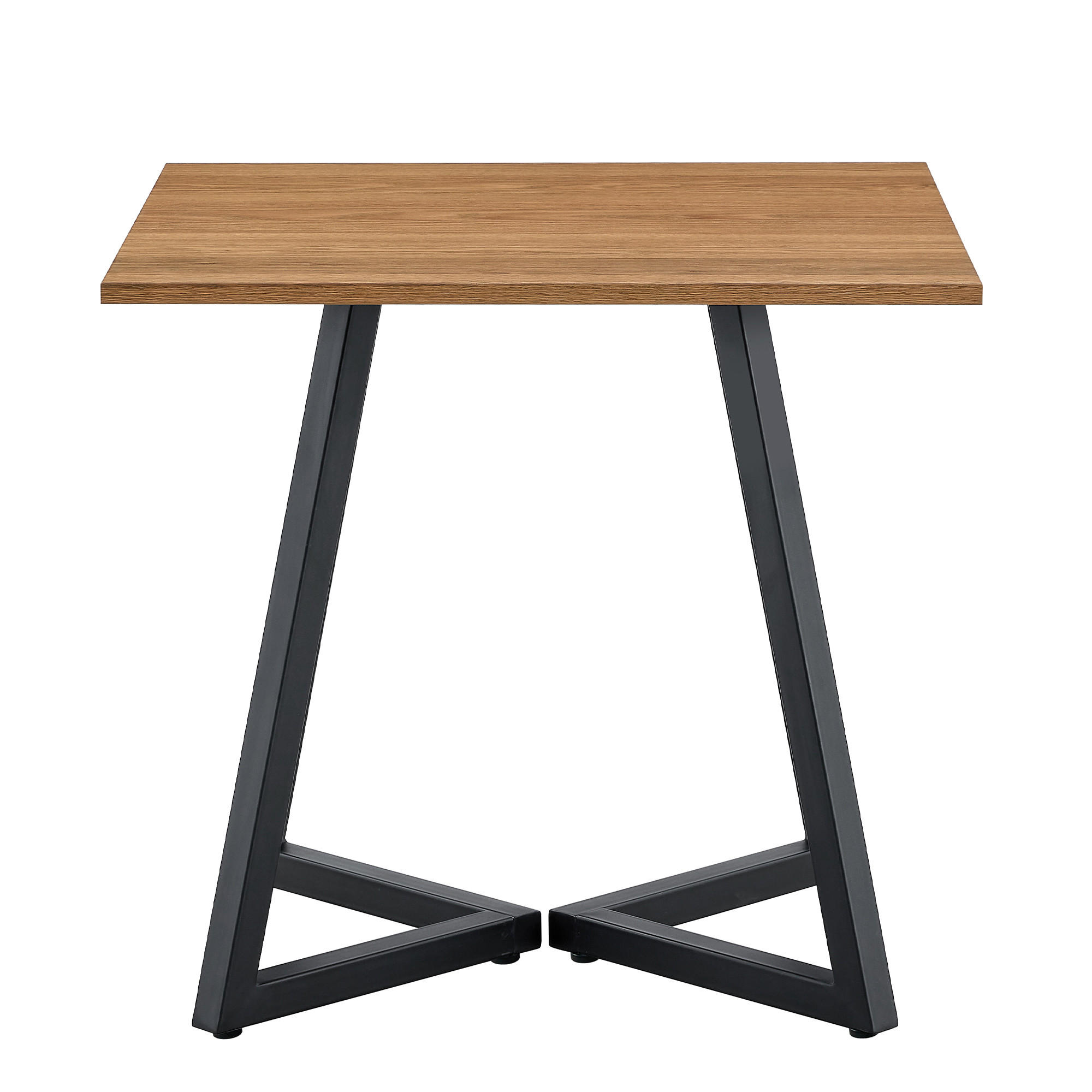 ESSTISCH 80/80/75 cm schwarz braun aus Holz Metall für bis zu 4 Personen - Schwarz, Holzwerkstoff (80/80/75cm) - OKWISH