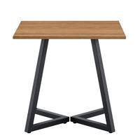 ESSTISCH 80/80/75 cm schwarz braun aus Holz Metall für bis zu 4 Personen - Schwarz, Holzwerkstoff (80/80/75cm) - OKWISH