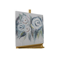 ACRYLBILD HANDGEMALT 60/60 cm - Blau, Holz/Textil (60/60cm) - KUNSTLOFT