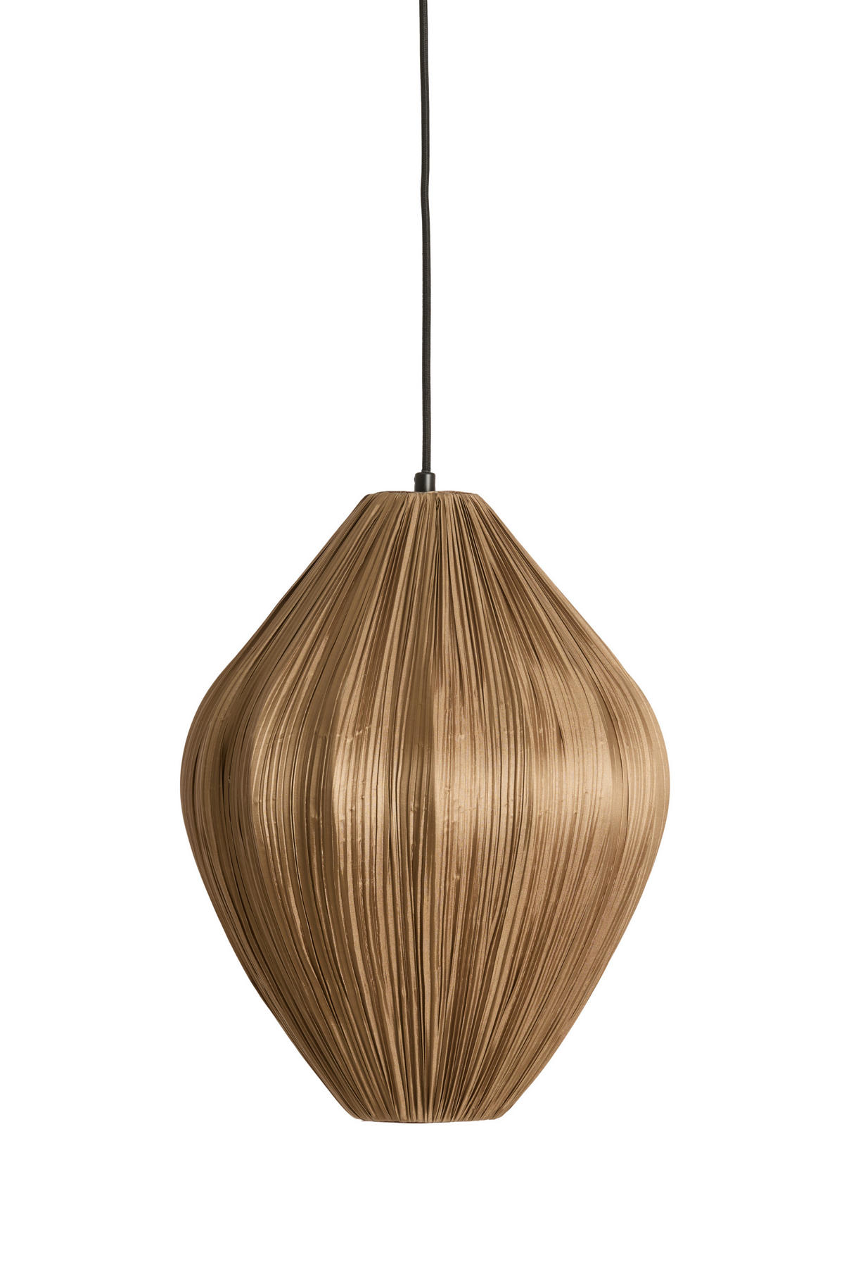 HÄNGELAMPE - Bronze - 36/36/44 cm - Messingfarben, Textil (36/36/44cm) - Light & Living