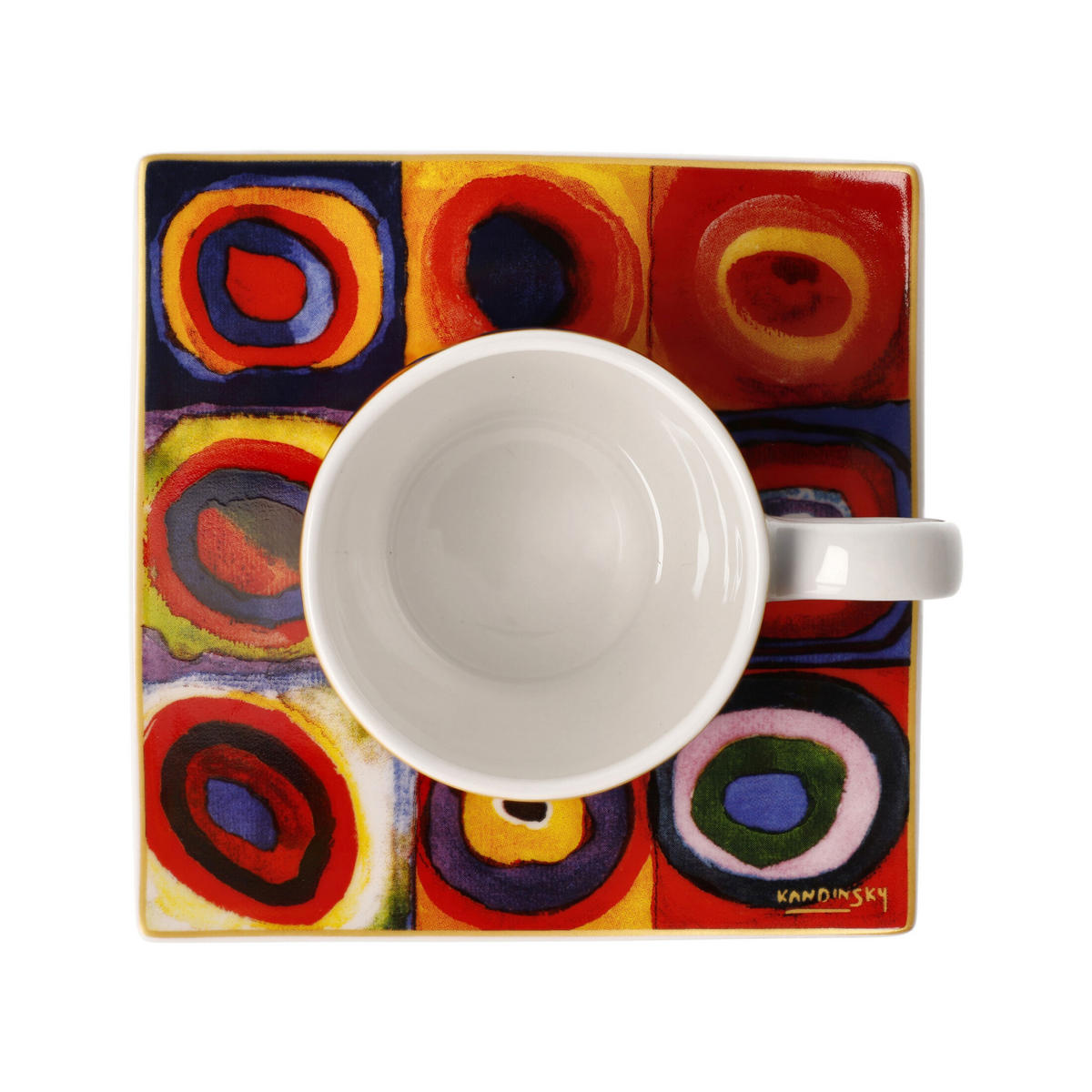 ESPRESSOTASSE Wassily Kandinsky - Quadrate, Fine Bone China, Bunt, 0.1 L - Multicolor, Keramik (0.1L) - Goebel