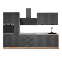 CHICINETĂ Fame-Line, Gri închis/Stejar auriu, 310 cm, AP Marmură - stejar miere/gri închis, compozit lemnos (310/206.8/60cm) - Vicco