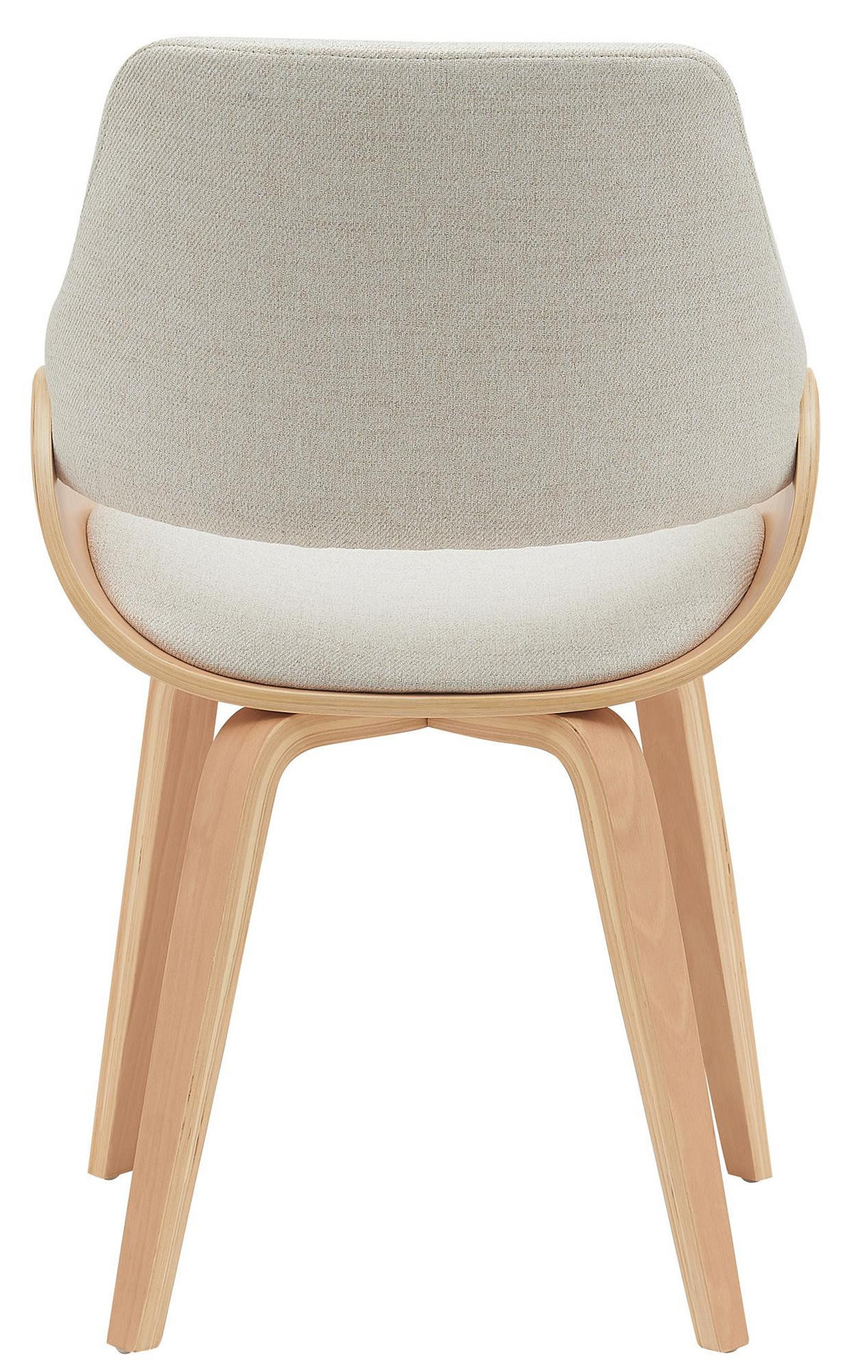 ESSZIMMERSTUHL Stoff Natura/Creme - Eukalyptusholzfarben/Walnussfarben, Holz/Textil (52/86/54cm) - CLP