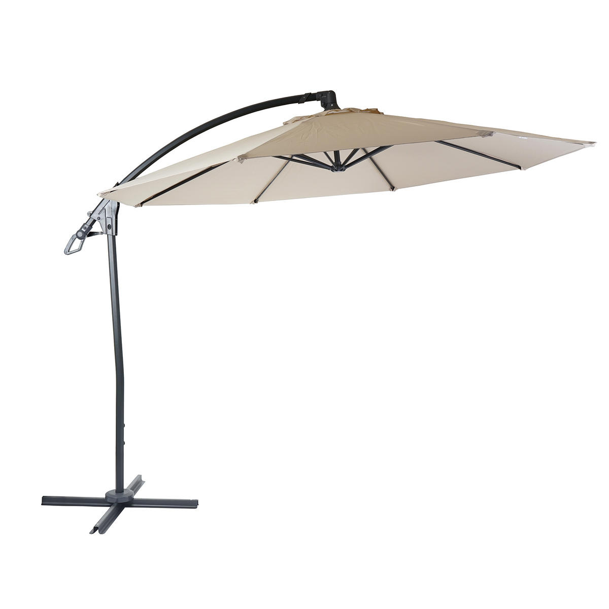 AMPELSCHIRM RUND Cremeweiß - Weiß, Textil (300/300cm) - MCW