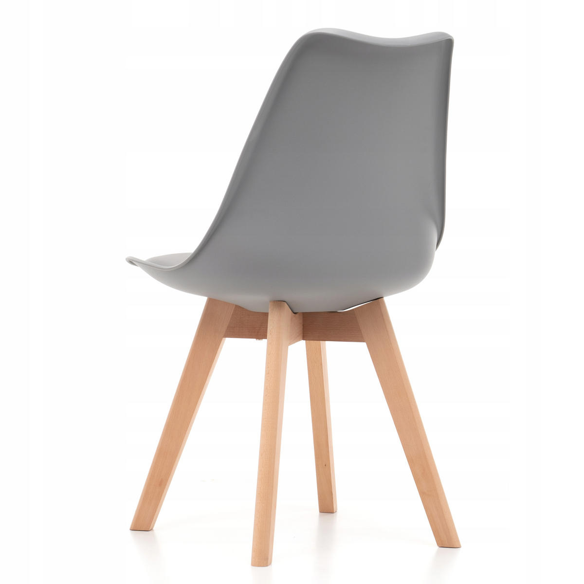STUHL skandinavisch Dublin hell grau mit Kissen - Hellgrau/Naturfarben, Holz/Kunststoff (49/83/54cm) - NEW HOME