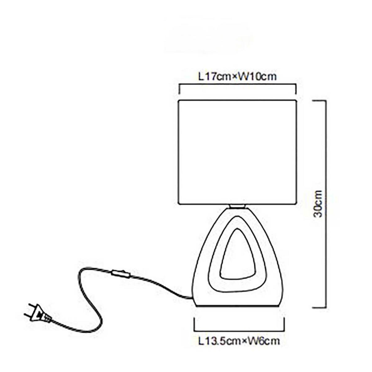 TISCHLEUCHTE Keramik Grün 2er Set - Grün, Metall (17/10/30cm) - Globo Lighting