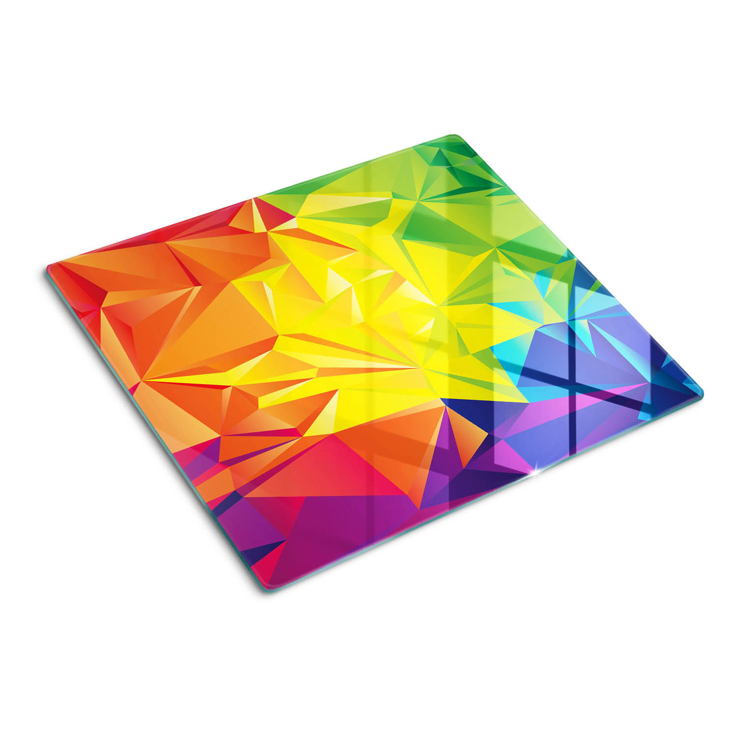 GLASPLATTE 60x52 cm Abstrakt - Multicolor, Glas (60/0.4/52cm) - TULUP