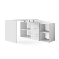 ECKSCHREIBTISCH Dante Weiß 215 x 60 cm - Weiß, Holzwerkstoff (60/215/75cm) - Vicco