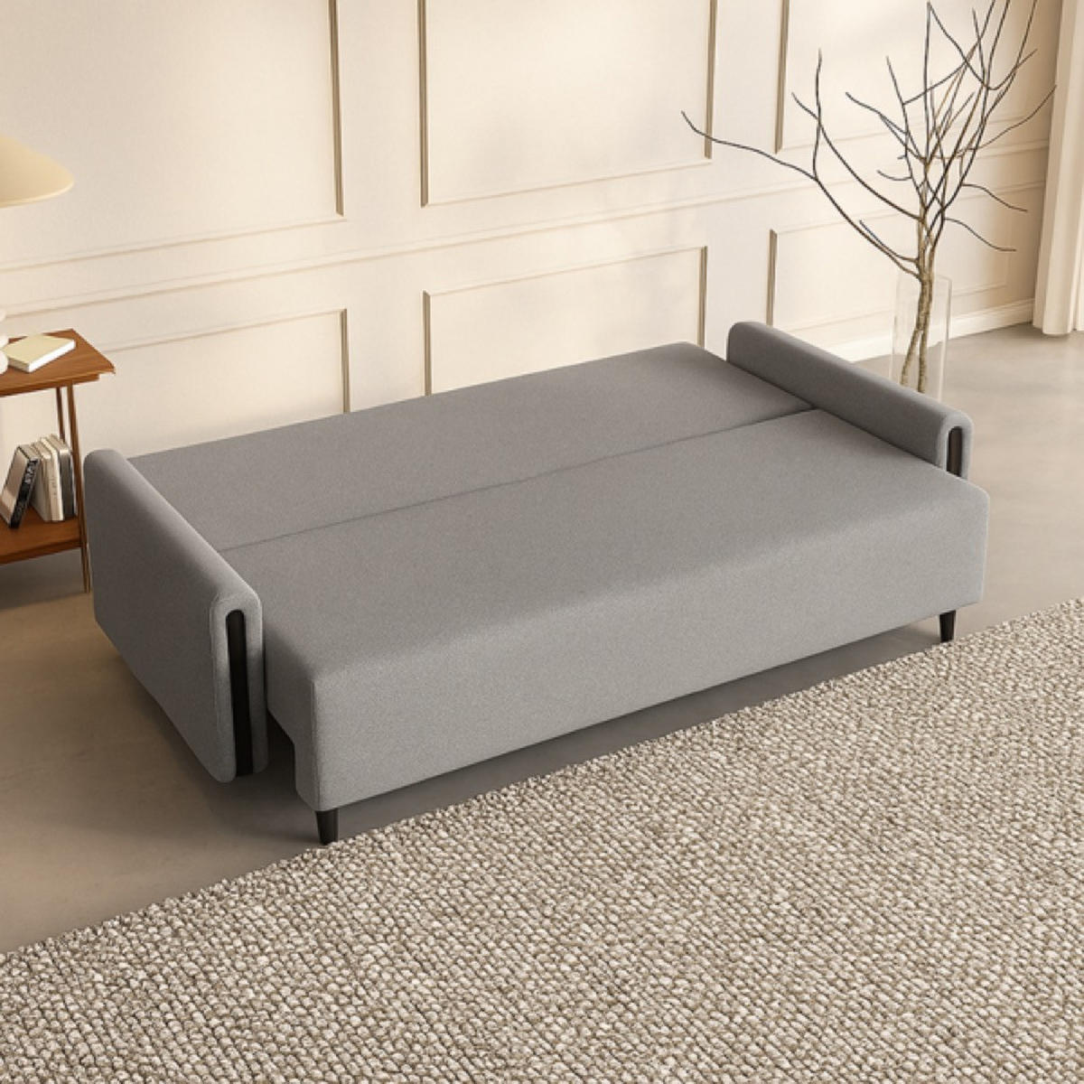 SOFA Grau MODERN Mit Schlaffunktion - Grau, Textil (236/93/97cm) - Sepro Meble