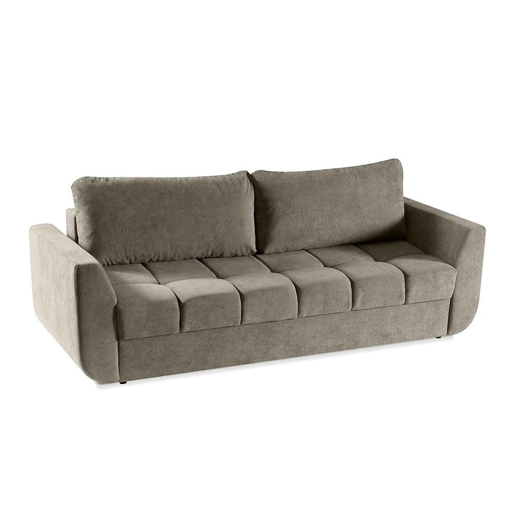SOFA Delta Beige, mit Schlaffunktion - Beige, Holzwerkstoff (245/93/118cm) - Bettso