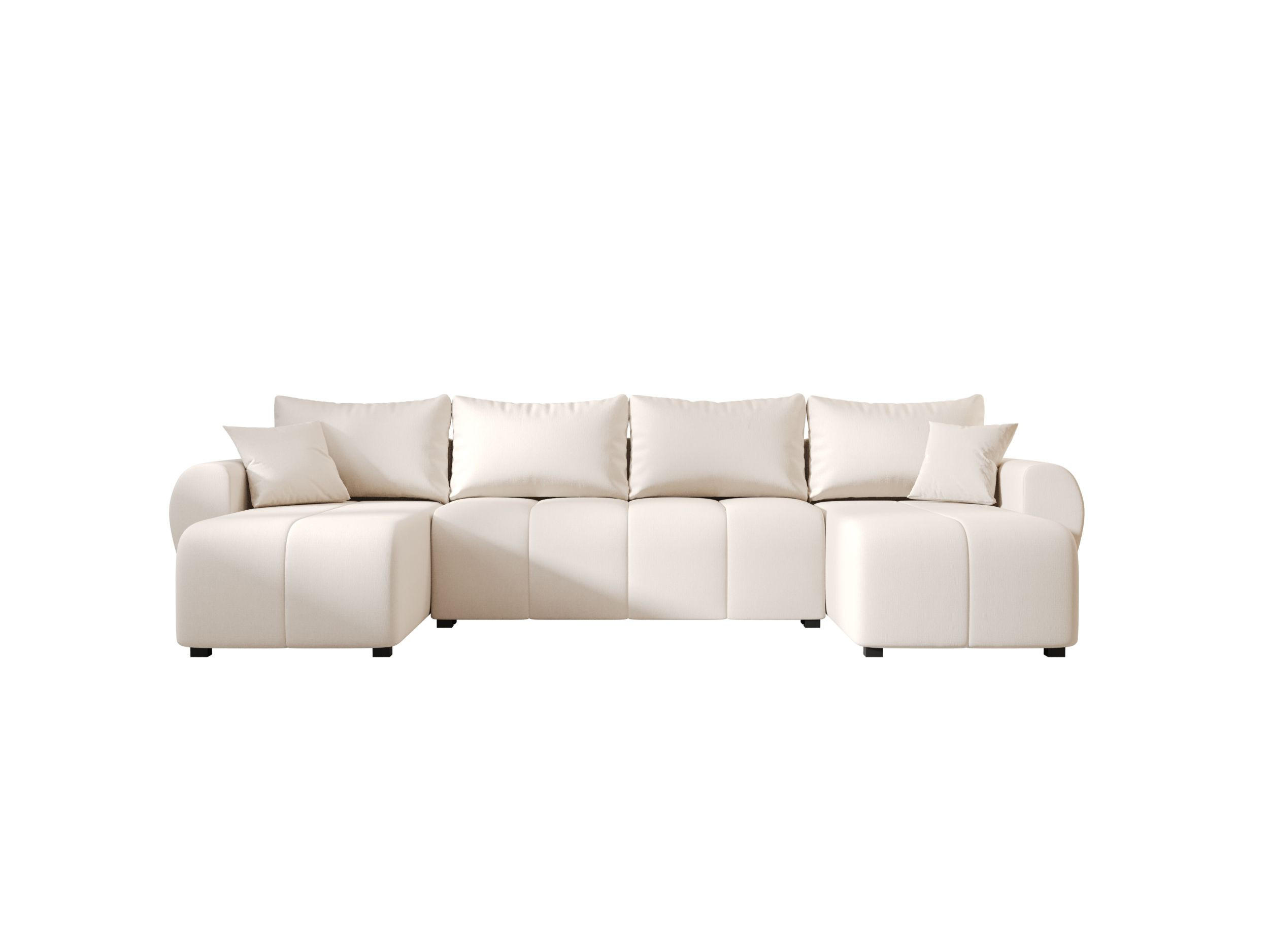 WOHNLANDSCHAFT MOLISA U Cosmic 10 mit Schlaffunktion - Beige, Textil (303/82/208cm) - Bedante