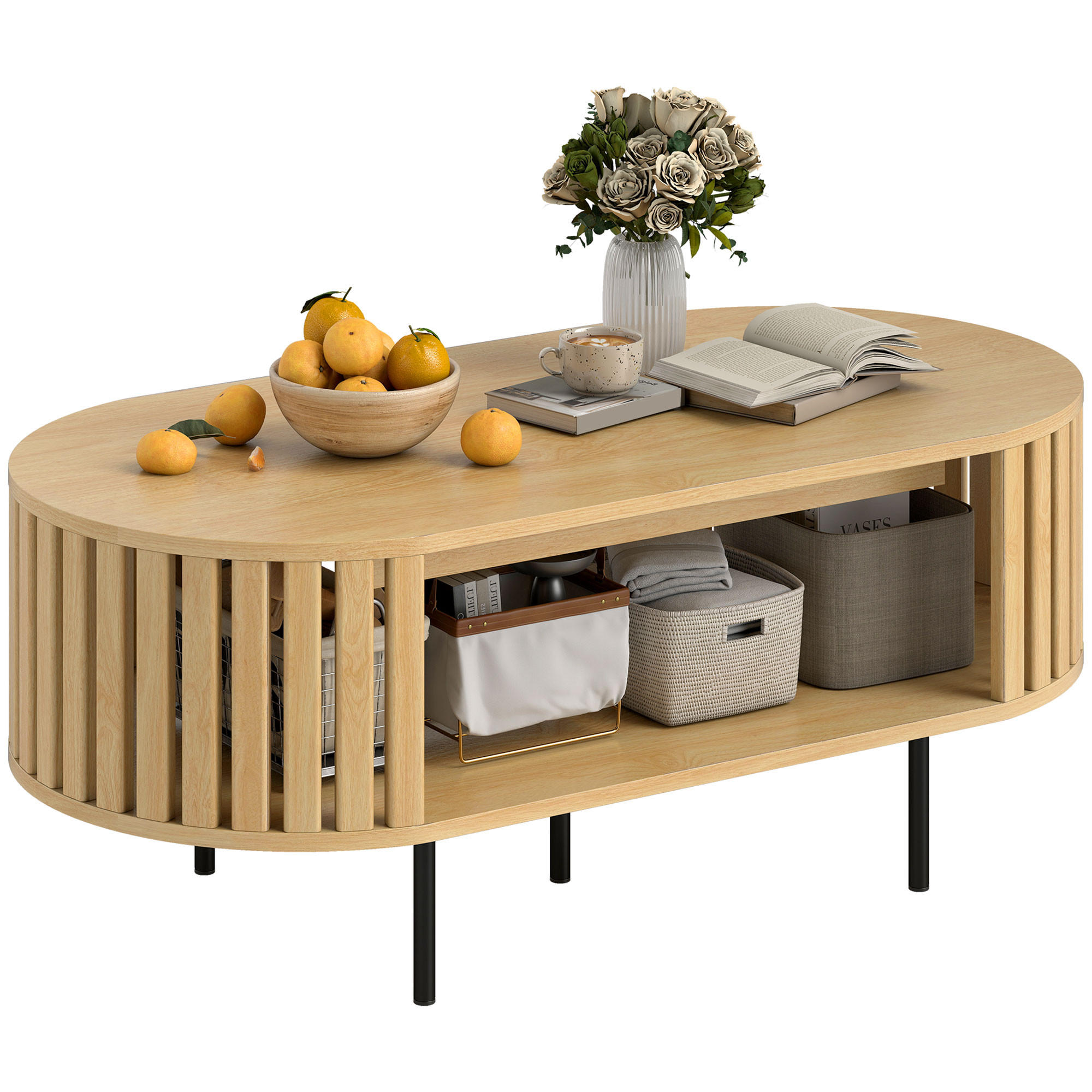 ComfortXL Couchtisch Natur 50x40x100 cm