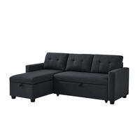 SOFA L FORM Campina Anthrazit 226 x 163 cm mit Schlaffunktion - Anthrazit, Holz (226/163cm) - VitaliSpa