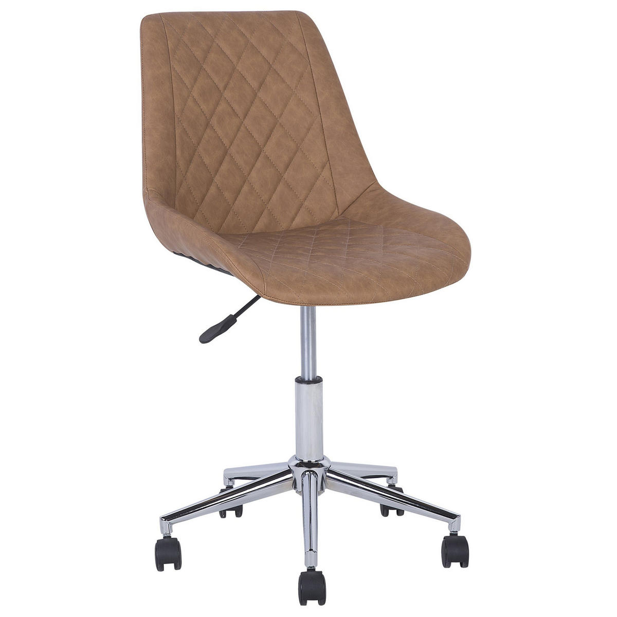 BÜROSTUHL Kunstleder Braun Maribel - Braun, Textil/Metall (57/83/57cm) - Beliani