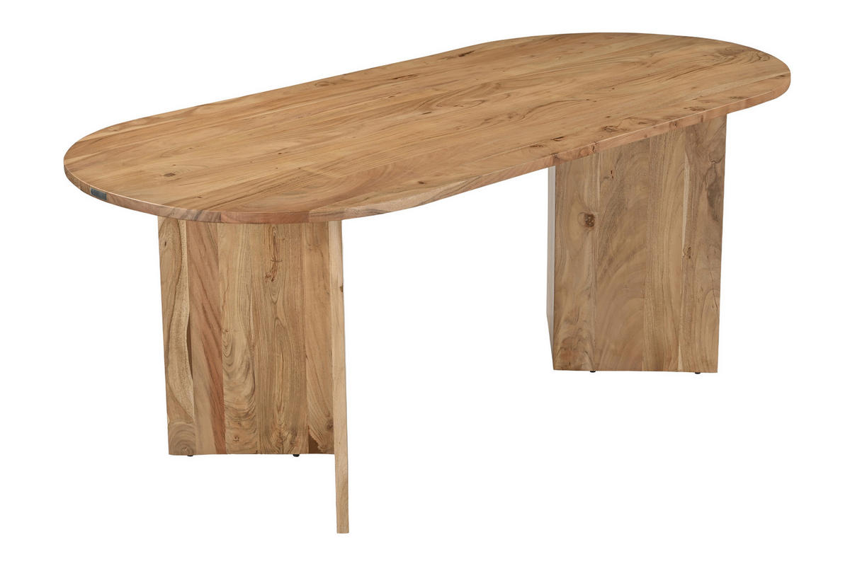 ESSTISCH LAURIE - Beige/Naturfarben, Holz (90/204/77cm) - SAM