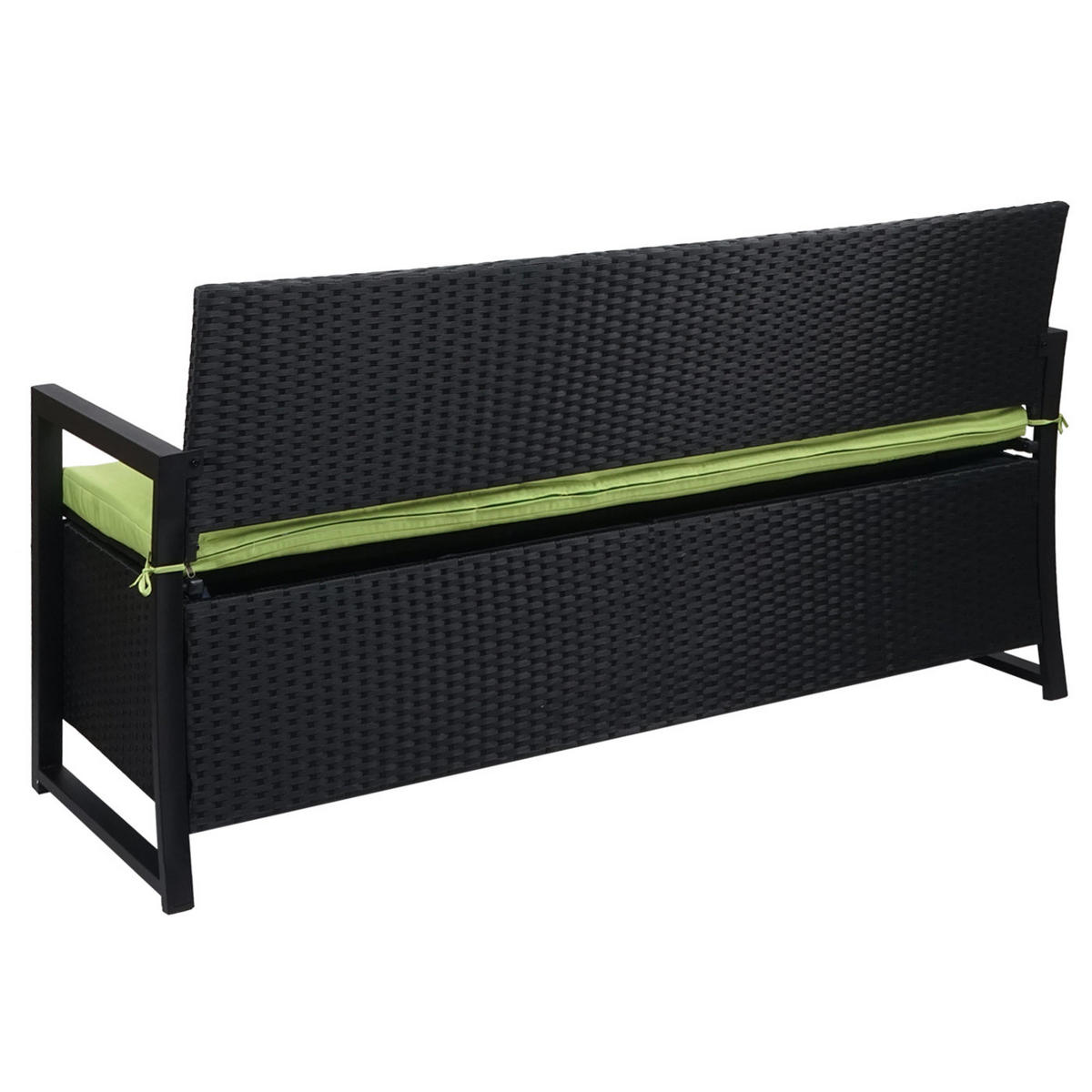 SITZBANK 3er 87x164x57cm Anthrazit/Grün - Anthrazit, Metall (164/87/57cm) - PROREGAL