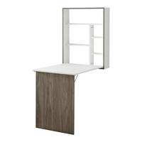 WANDKLAPPTISCH Greve - Naturfarben/Weiß, Holzwerkstoff (76.5/71.5/58.5cm) - [en.casa]
