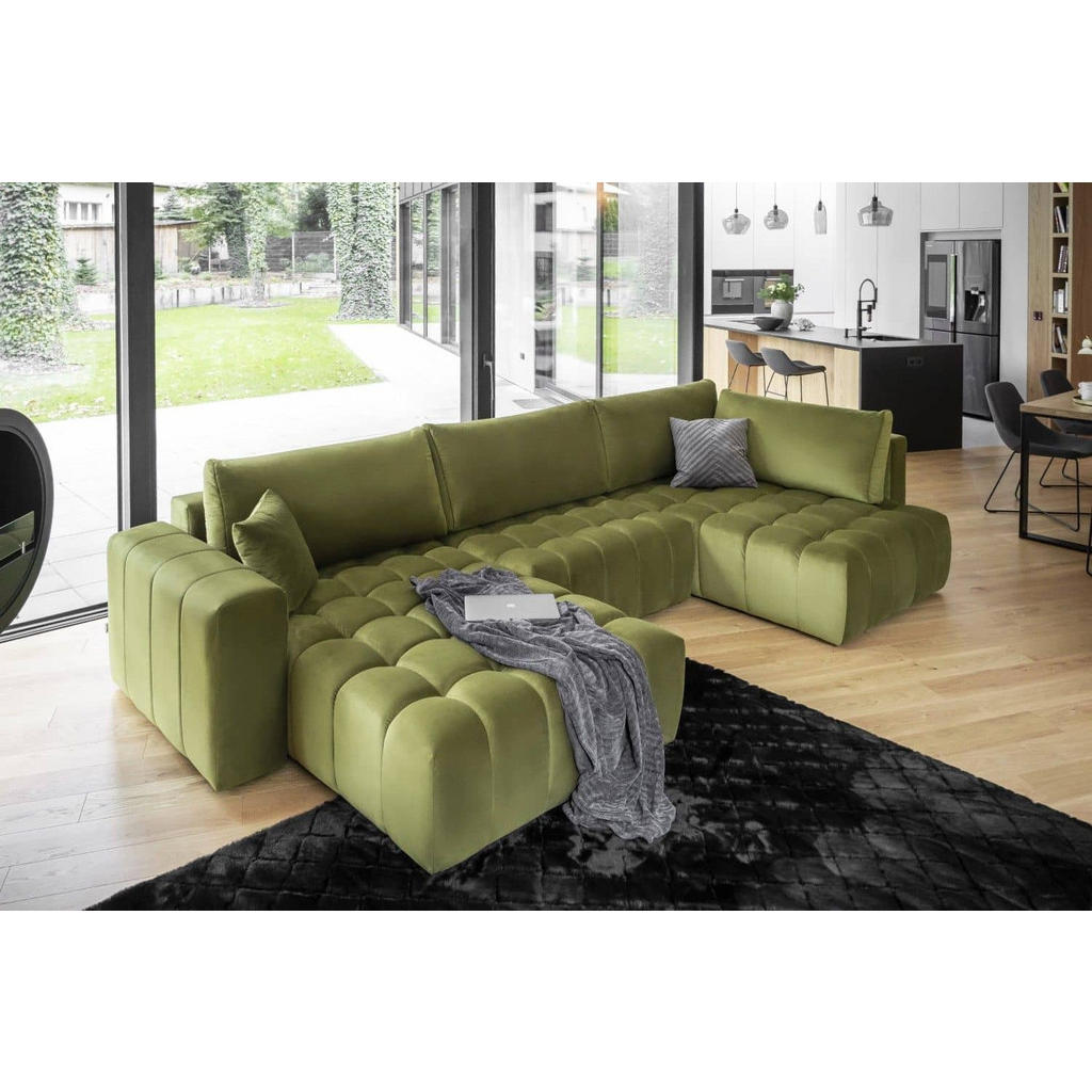 Thumbnail - Eltap Wohnlandschaft, Grün, Textil, 4-Sitzer, U-Form, 340x92x170 cm, Wohnzimmer, Sofas & Couches, Wohnlandschaften, Wohn...