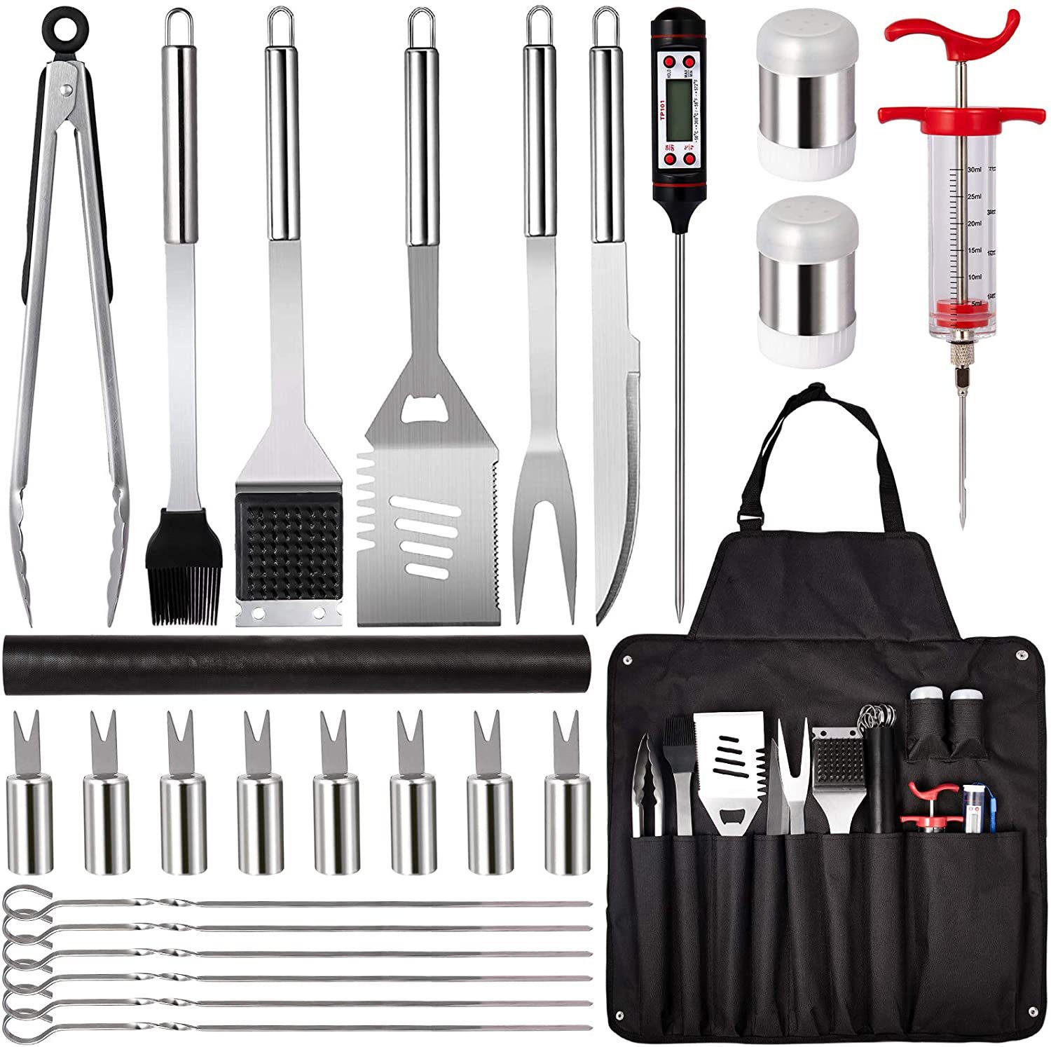 GRILLBESTECK 26-teiliges Set - Multicolor, Metall (43cm)