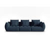SOFA modular Bloom aus strukturiertem Stoff dunkelblau 4 Sitzplätze - Dunkelblau, Textil (106/95/332cm) - Micadoni