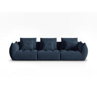 SOFA modular Bloom aus strukturiertem Stoff dunkelblau 4 Sitzplätze - Dunkelblau, Textil (106/95/332cm) - Micadoni