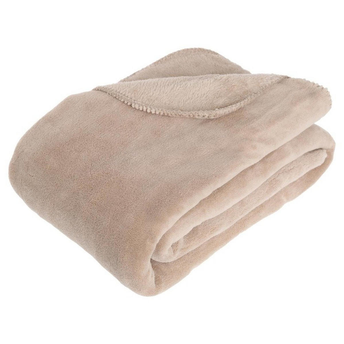 FLEECEDECKE 180 cm - Beige, Textil (180/230cm) - Atmosphera Createur d´interieur
