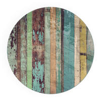 GLASPLATTE für Kamin Ø 80 cm - Türkis, Glas (80/80/0.4cm) - TULUP