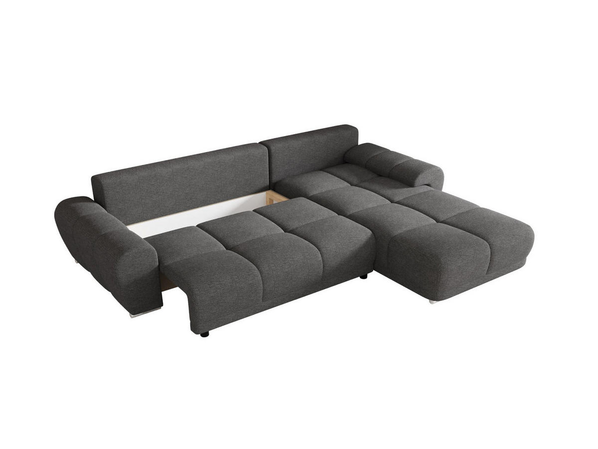 ECKSOFA BEGA L Rechts ARAGON 93 mit Schlaffunktion - Grau, Textil (289/185cm) - Bedante