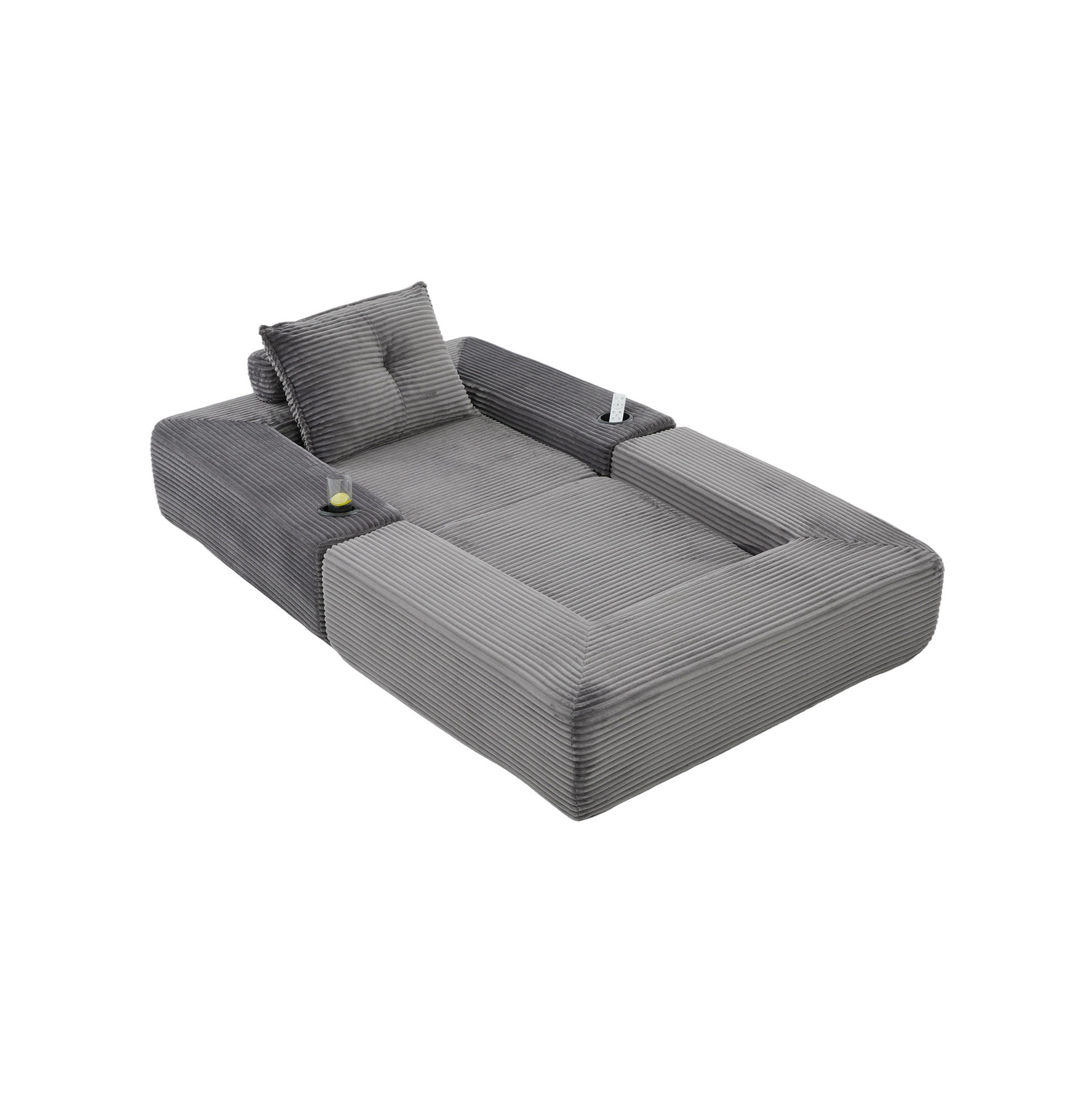 Meubliv Sofa Grau 98x80x122 cm