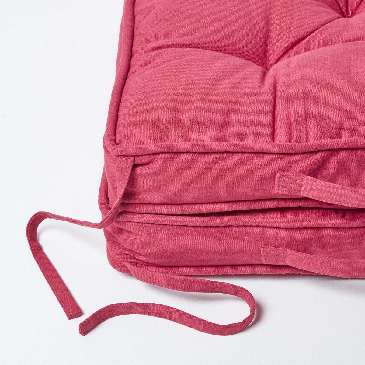 REISEKISSEN rot 50/50/10 cm – Klappkissen Baumwolle - Rot, Textil (50/50/12cm) - Homescapes