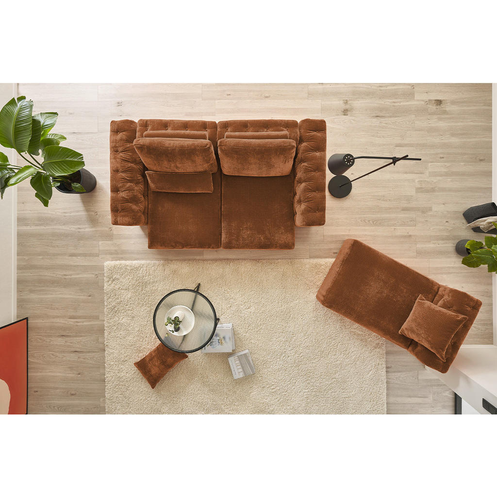 Thumbnail - Kawola Modulsofa, Rotbraun, Textil, Echtholz, 4-Sitzer, Füllung: Kaltschaum, 268x62x191 cm, Wohnzimmer, Sofas & Couches,...