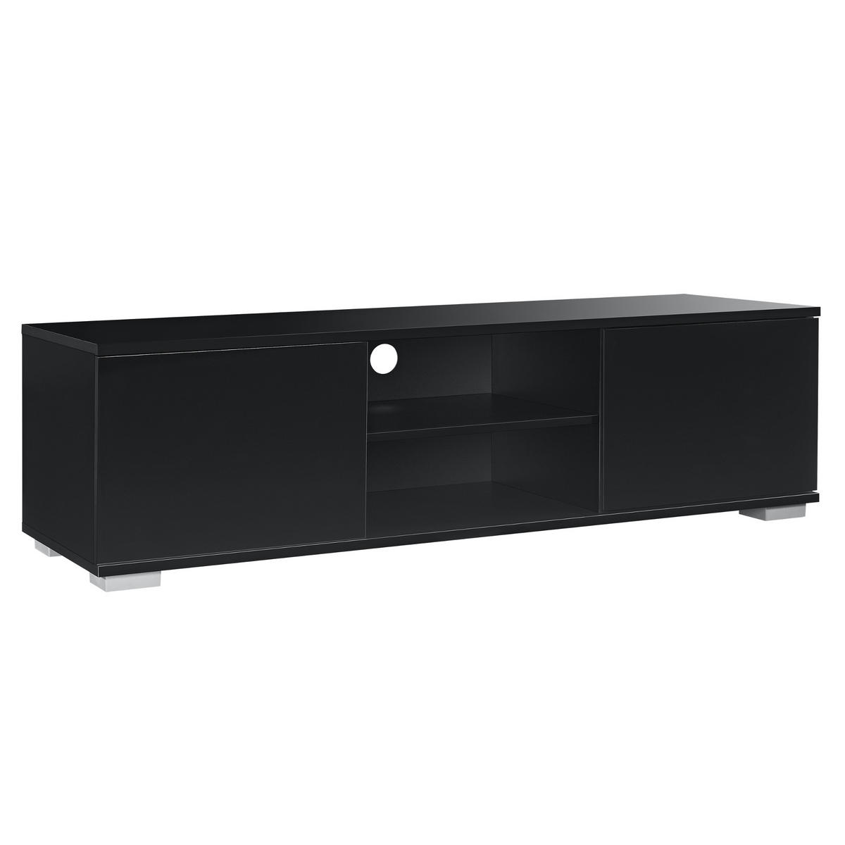 LOWBOARD Werpen - Schwarz, Holzwerkstoff (120/34.5/40cm) - [en.casa]