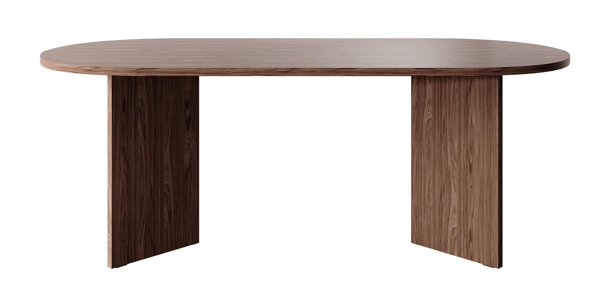 ESSTISCH Ovo Holzoptik Nussbaum Wisconsin 204/90/75 cm - Braun, Holzwerkstoff (204/90/75cm) - Selsey