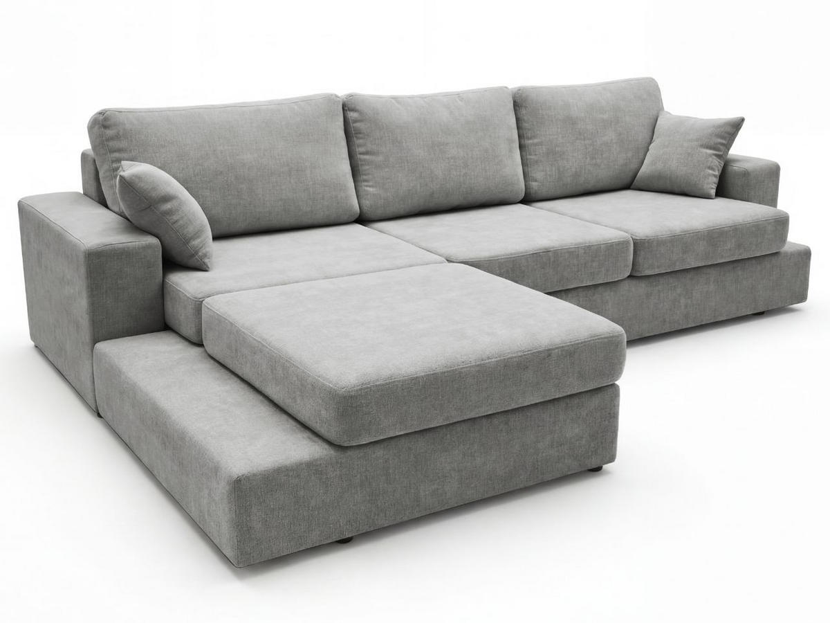 ECKSOFA Nesto Grau Links - Grau, Holz/Textil (260/165cm) - Graingold