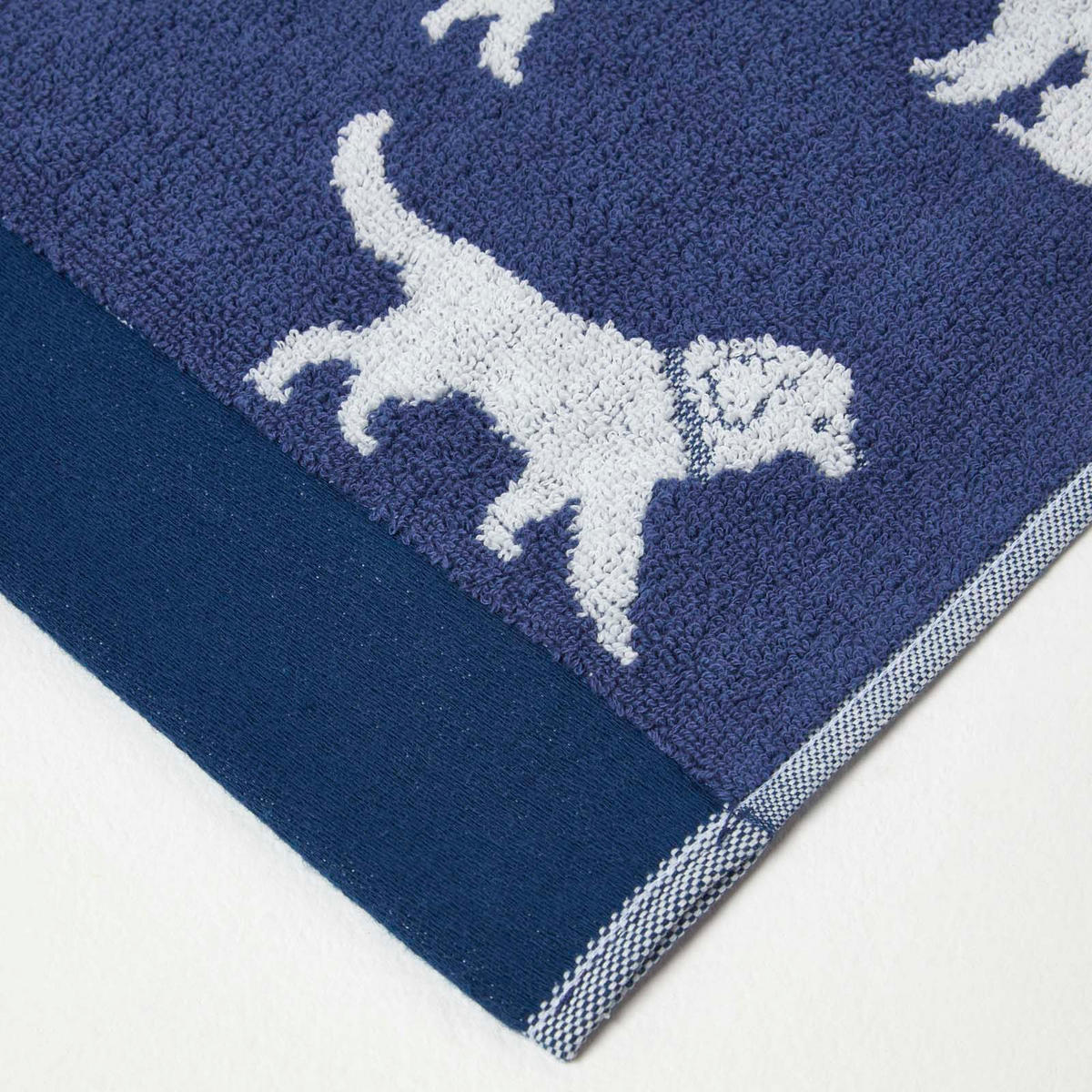 HANDTUCH Hunde blau - Dunkelblau, Textil (50/85cm) - Homescapes