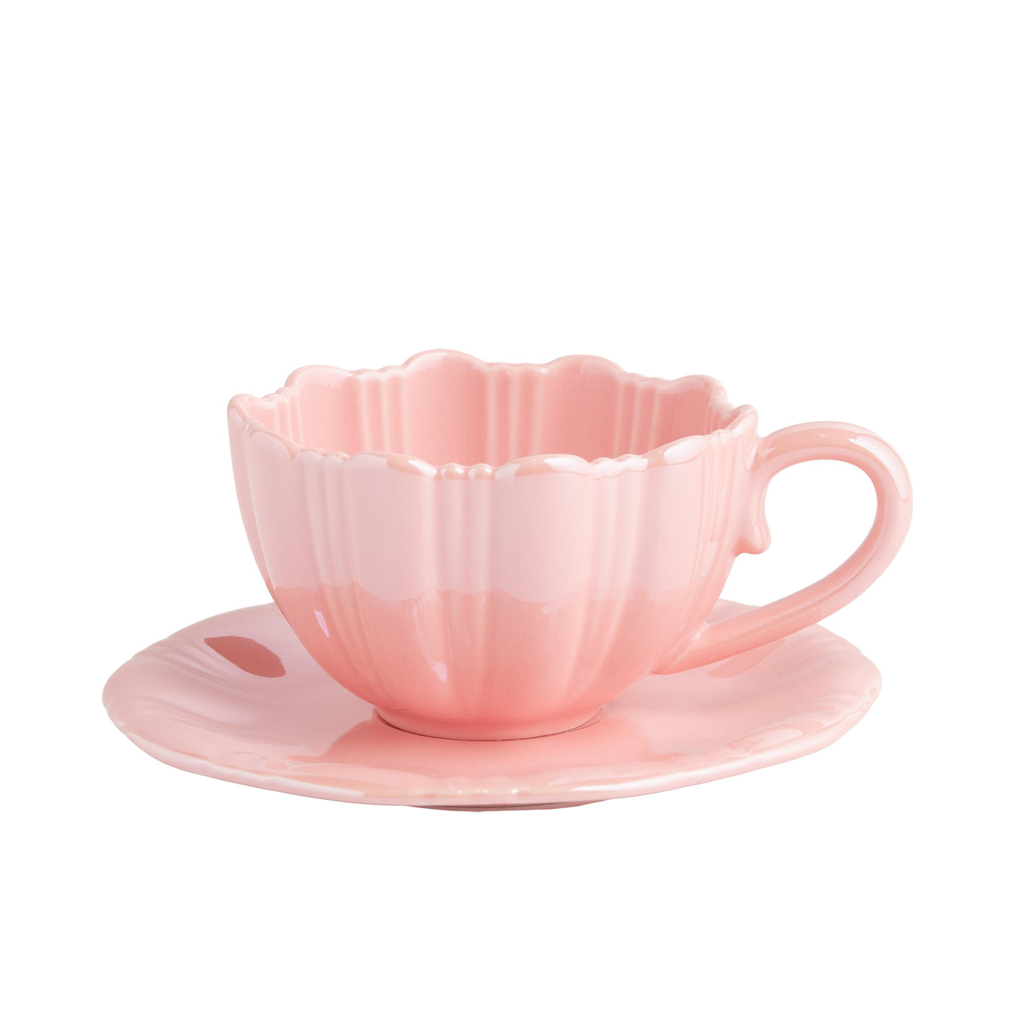 TASSE MIT UNTERTASSE Momi - Hellrosa, Keramik (0.23L) - home&you