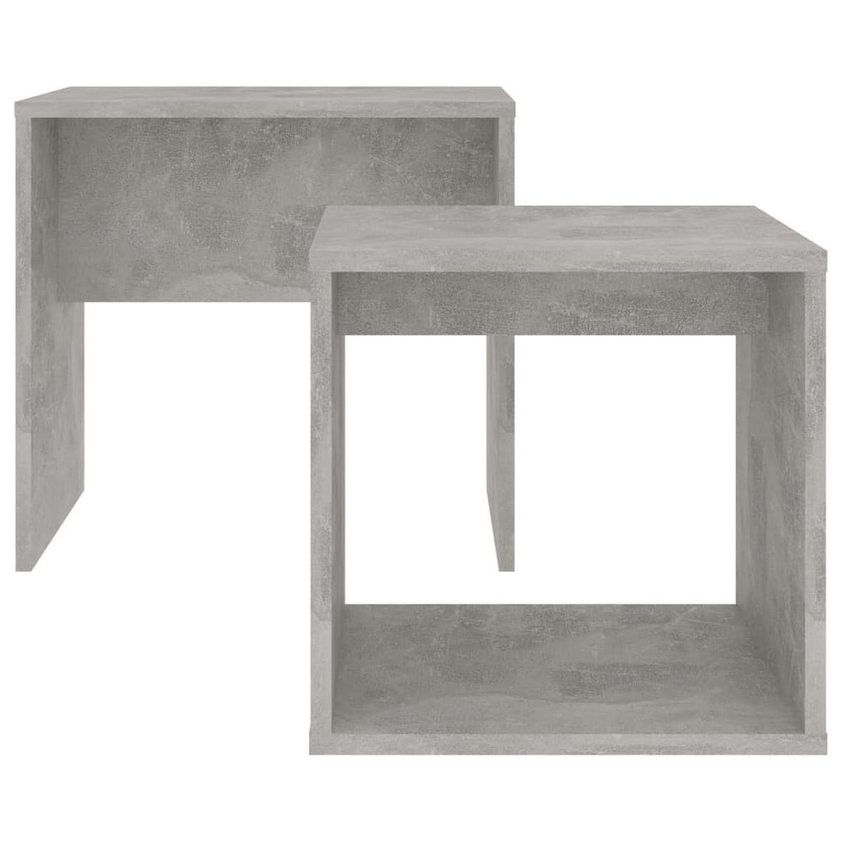 COUCHTISCH-SET Betongrau 48x30x45 cm Holzwerkstoff - Grau, Holzwerkstoff (48/30/45cm) - furnicato