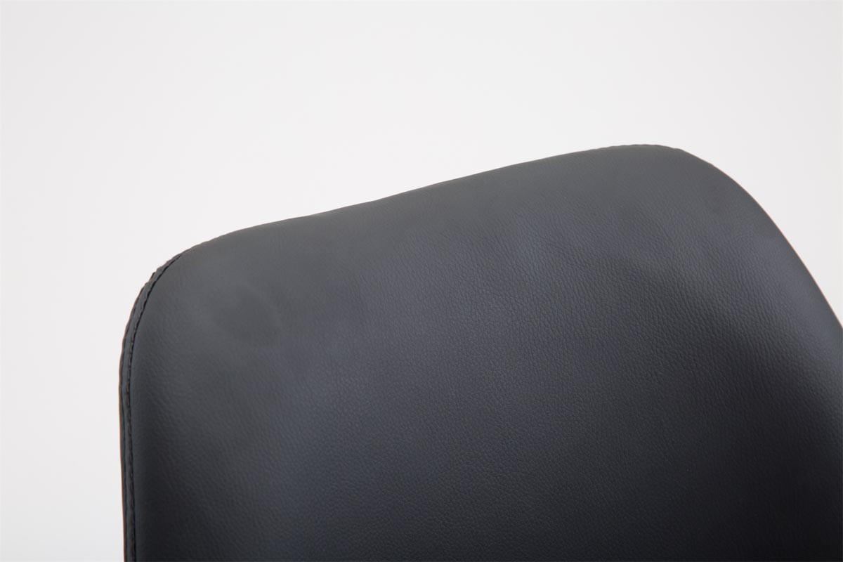 BARHOCKER Dumir Kunstleder Schwarz - Schwarz, Leder (48/112/56cm) - DELUKE