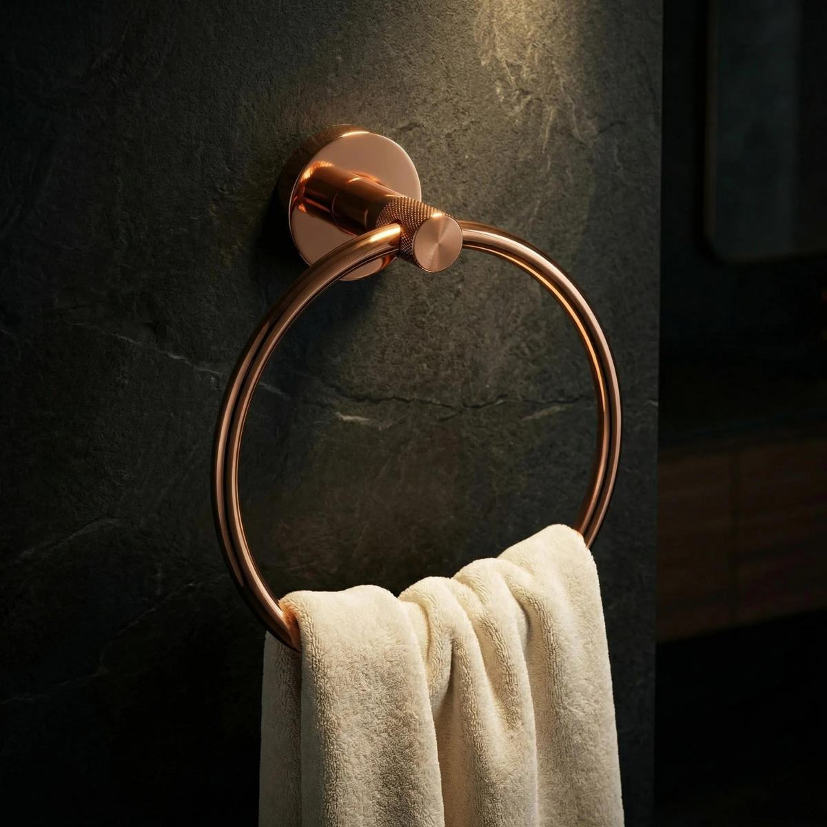 HANDTUCHHALTER Rea Ring 6610 Modern Copper - Kupferfarben, Metall (15.5/18/6.5cm) - REA