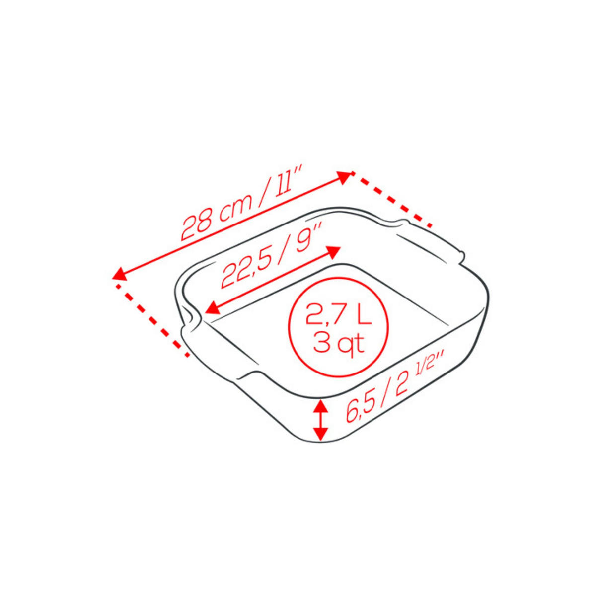 AUFLAUFFORM Keramik Appolia 28cm Quadratisch Salbeigrün Spülmaschinenfest - Grün, Keramik (23.7/28/7.1cm) - PEUGEOT